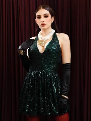 Vestido globo lentejuela